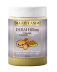 Dubai Chocolate Dessert Jar - Pistachio Kataifi White Cream Crunch with Rice Crisps - 5.2 oz - MA LIT CANDY Layered Dubai Chocolate Treat Jar - Great Gourmet Gift