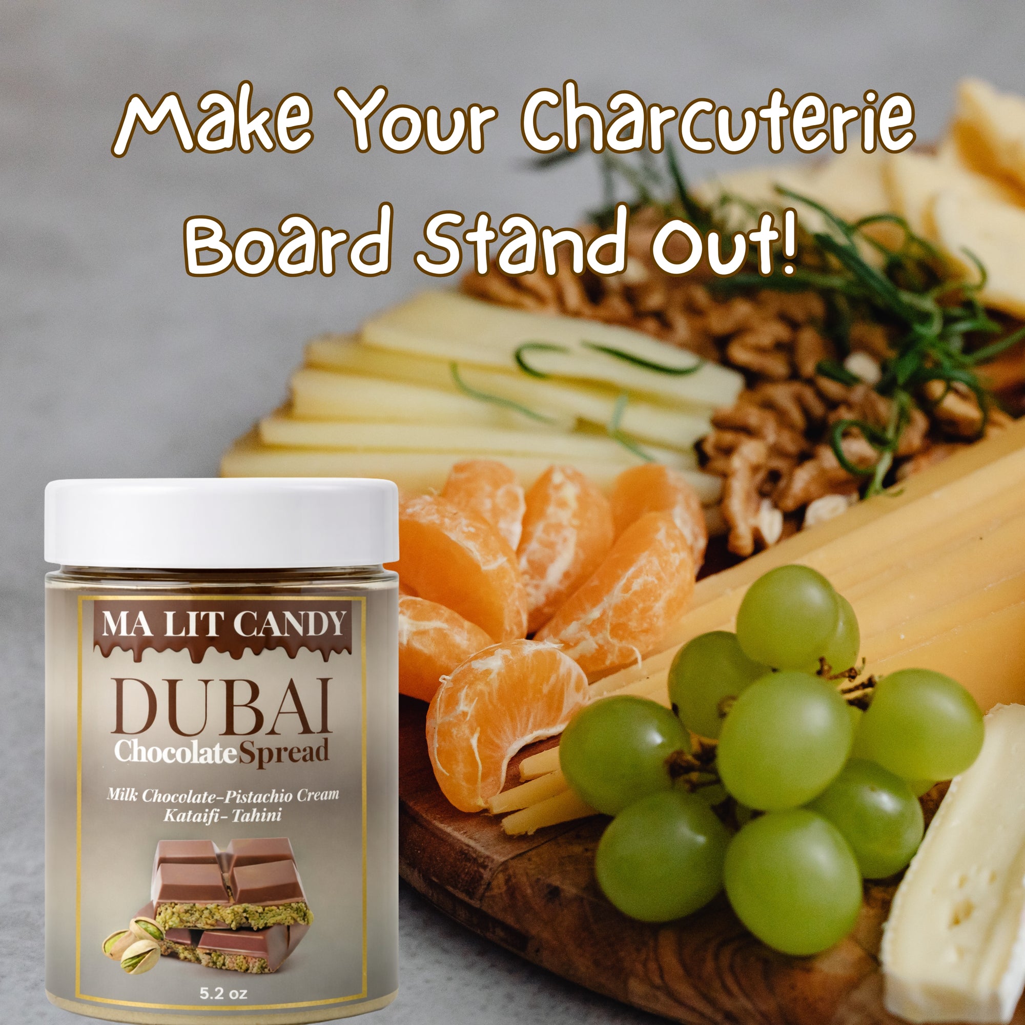 Dubai Chocolate Jar - 5.2 oz – Chocolate Kataifi Pistachio Cream with Tahini – Dubai Chocolate Bar Spread for Waffles &amp; Pancakes, Desserts, &amp; Gourmet Gift