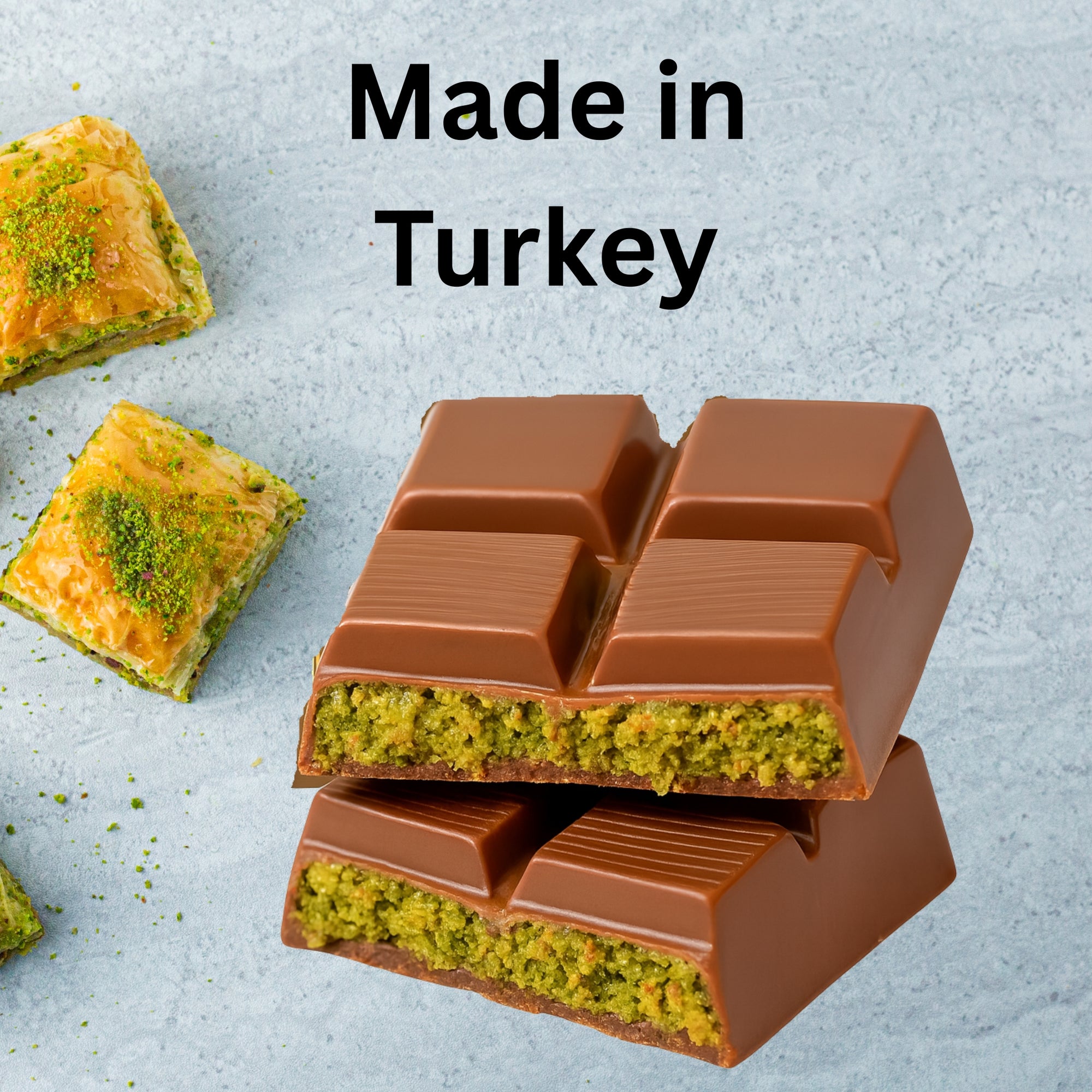 Dubai Chocolate Bar – 6.91 oz - Thick, Luxurious Milk Dubai Chocolate with Pistachio, Tahini &amp; Crunchy Kataifi Filling by MA LIT CANDY