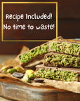 Ma Lit Candy Dubai Chocolate Bar Kit - INCLUDES Kataifi, Pistachio & Tahini Cream, Recipe, & Silicone Mold - Chocolate NOT Included - TikTok Popular Dubai Knafeh Pistachio Bar Kit