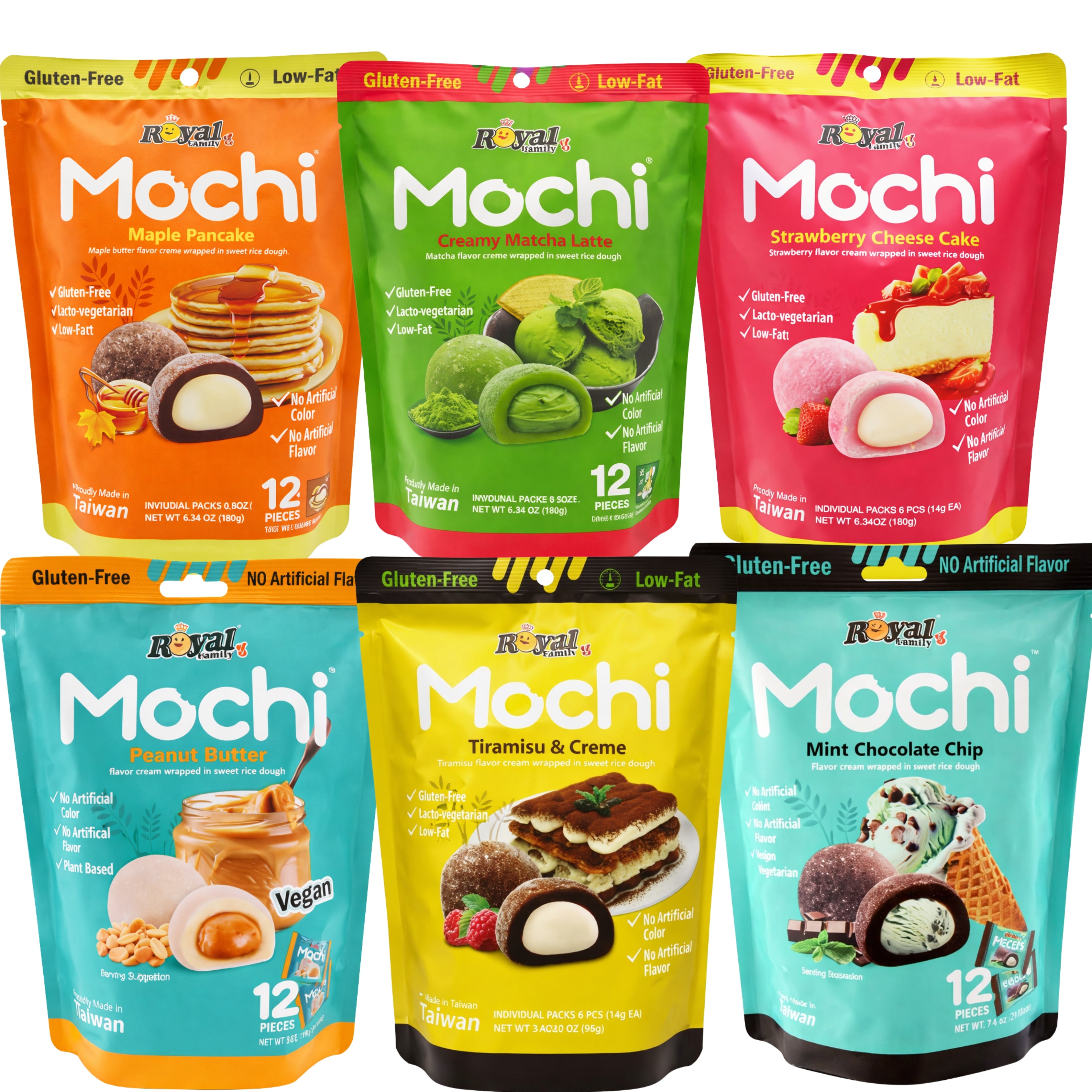 Royal Family Mochi Variety Pack Assorted Flavors – 6 Pack